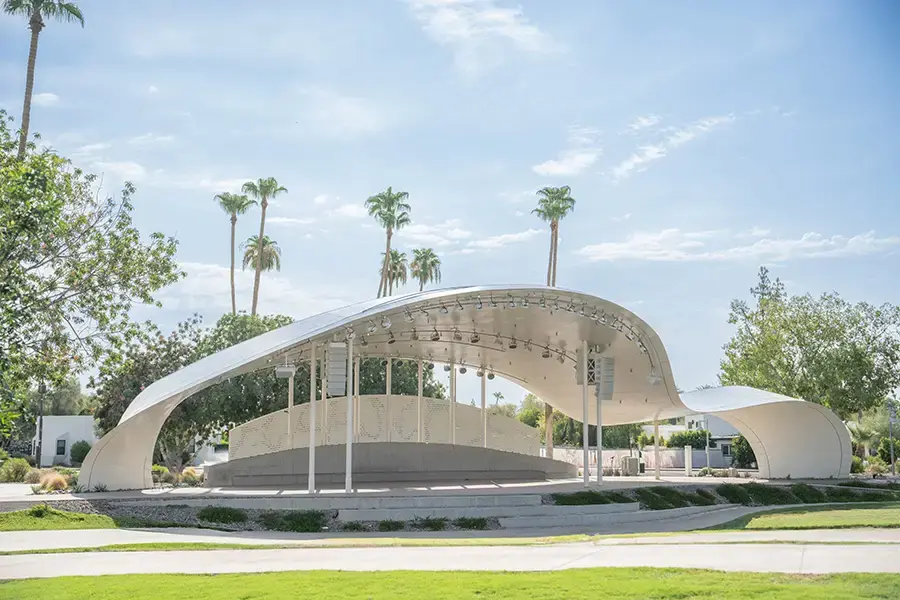 Claerwing - Scottsdale City Center Outdoor Performance Space Audio Lighting Installation