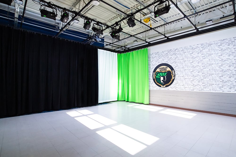 Clearwing - Basha High School Black Box Audio Rigging Drapery Installation